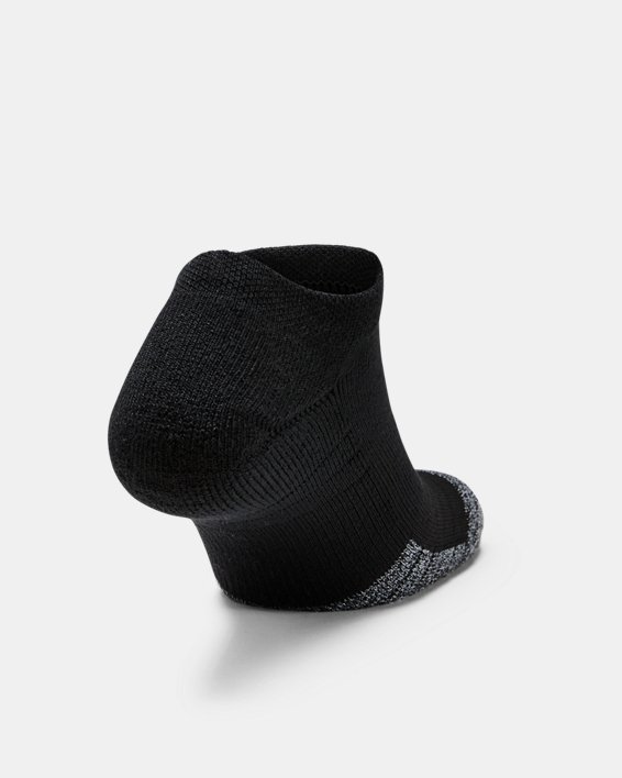 Adult HeatGear® No Show Socks 3-Pack in Black image number 4